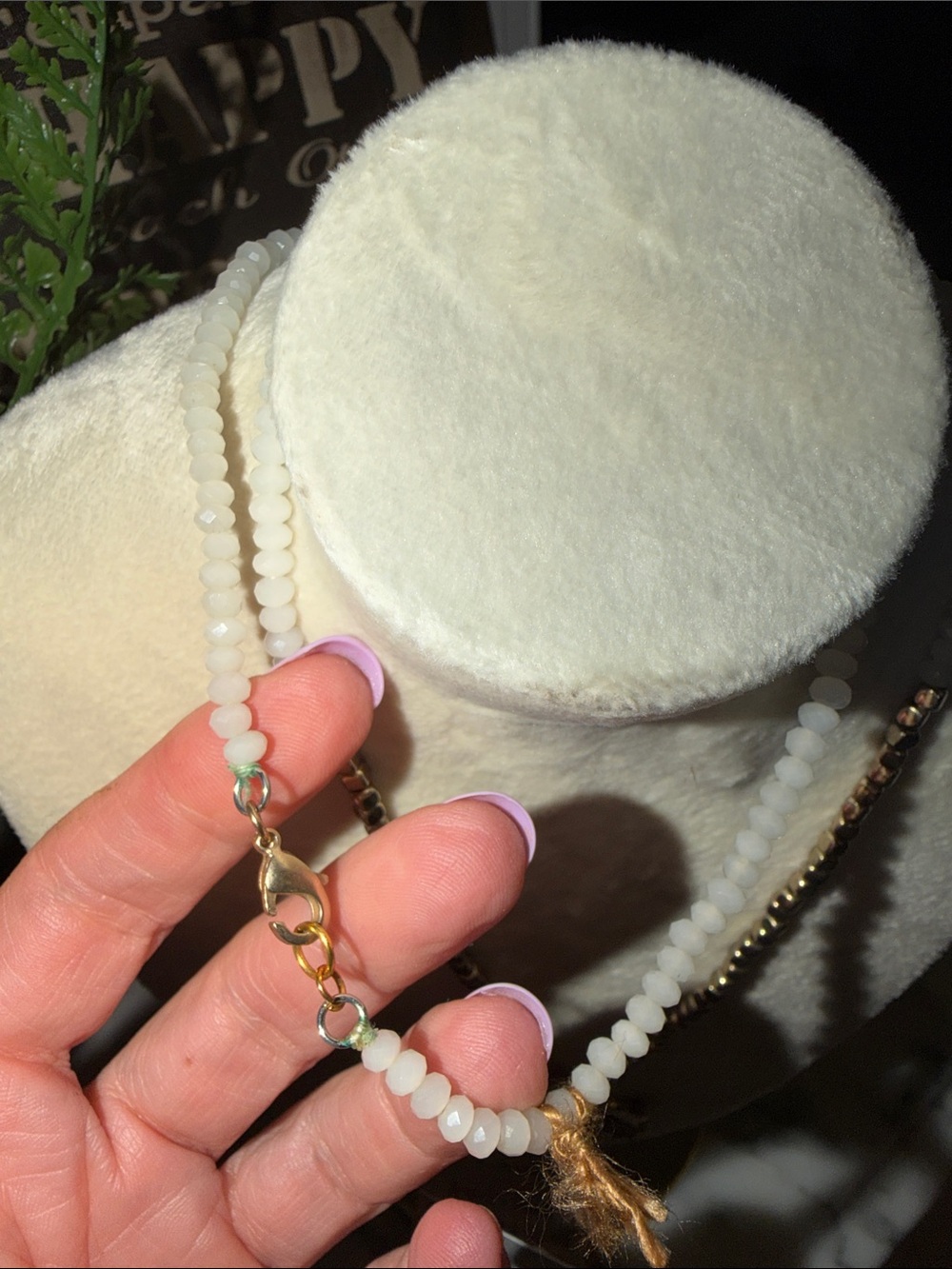 One-of-a-Kind -This handmade Beaded Circle w/Tassel Pendant Saves Lives deduct - Picture 4 of 8